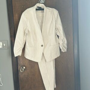 Taupe PinStripe Pantsuit